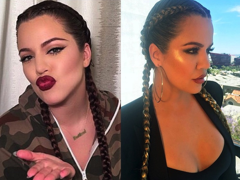 tranças khloe kardashian