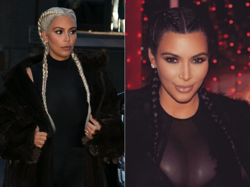 tranças kim kardashian